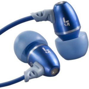 JLab Jbud Audio J5 Metal Earbuds Style Headphones in Blue